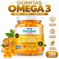 GOMITAS OMEGA 3 PARA ADULTOS 150 GOMITAS SOTTCOR LABS