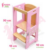 Torre de Aprendizaje Evolutiva 3 en 1  Montessori Rosado