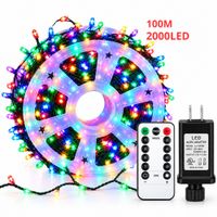 Luces Navideñas Hada Espiga 100m Control Remoto 2000 Led