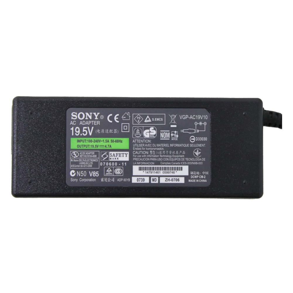 Cargador Laptop Sony Vaio 19.5V 4.7A Punta 6.5x4.4 mm