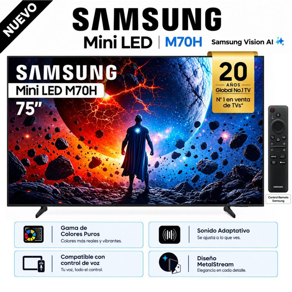 Televisor Samsung 75 Mini LED 75M70H Vision AI Smart TV 2026