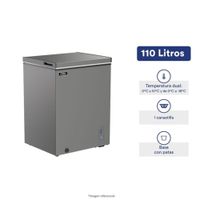 CONGELADOR DUAL ILUMI TFI-1100 DE 110 LITROS GRIS