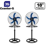 Pack 02 Ventiladores Center G 3 en 1 Pedestal Piso Pared 05 aspas 90 Watts