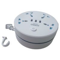EXTENSIÓN CON CABLE RETRACTIL DE 4M  BLANCO MAX 2500W ALARGADOR