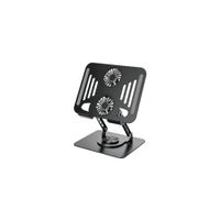 Soporte Plegable para Laptop con 2 Ventiladores Color Negro