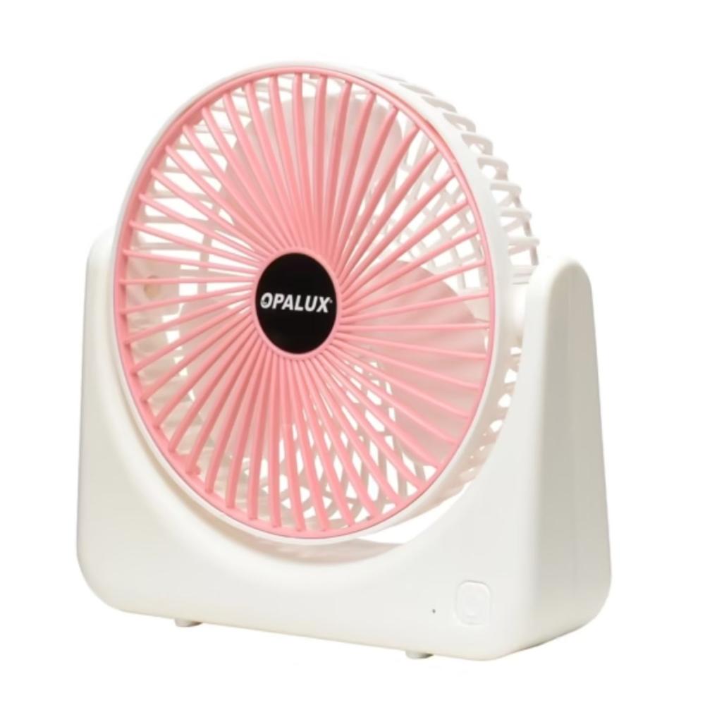 Ventilador portatil recargable 3 velocidades rosado Opalux OP-TF63-RS