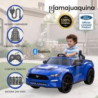 Carro a Batería Musical  MUSTANG con Control Remoto Edición Exclusiva Blue