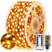 Luces de Hadas LED 50 Metros 500 Luces Ámbar con Control Remoto 8 Modos y Temporizador