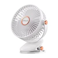 Ventilador recargable CLIP-ON 5 velocidades blanco Opalux OP-CF60-BL