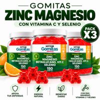 PACK 3 GOMITAS ZINC PARA ADULTOS 450 GOMITAS SOTTCOR LABS
