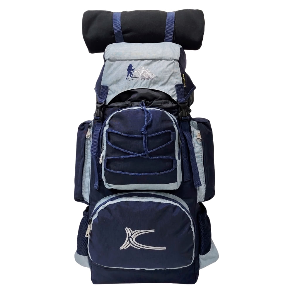 Mochila Campera Kengar Modelo N.3 Azul - Plata