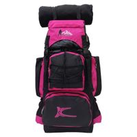 Mochila Campera Kengar Modelo N.3 Negro - Fucsia