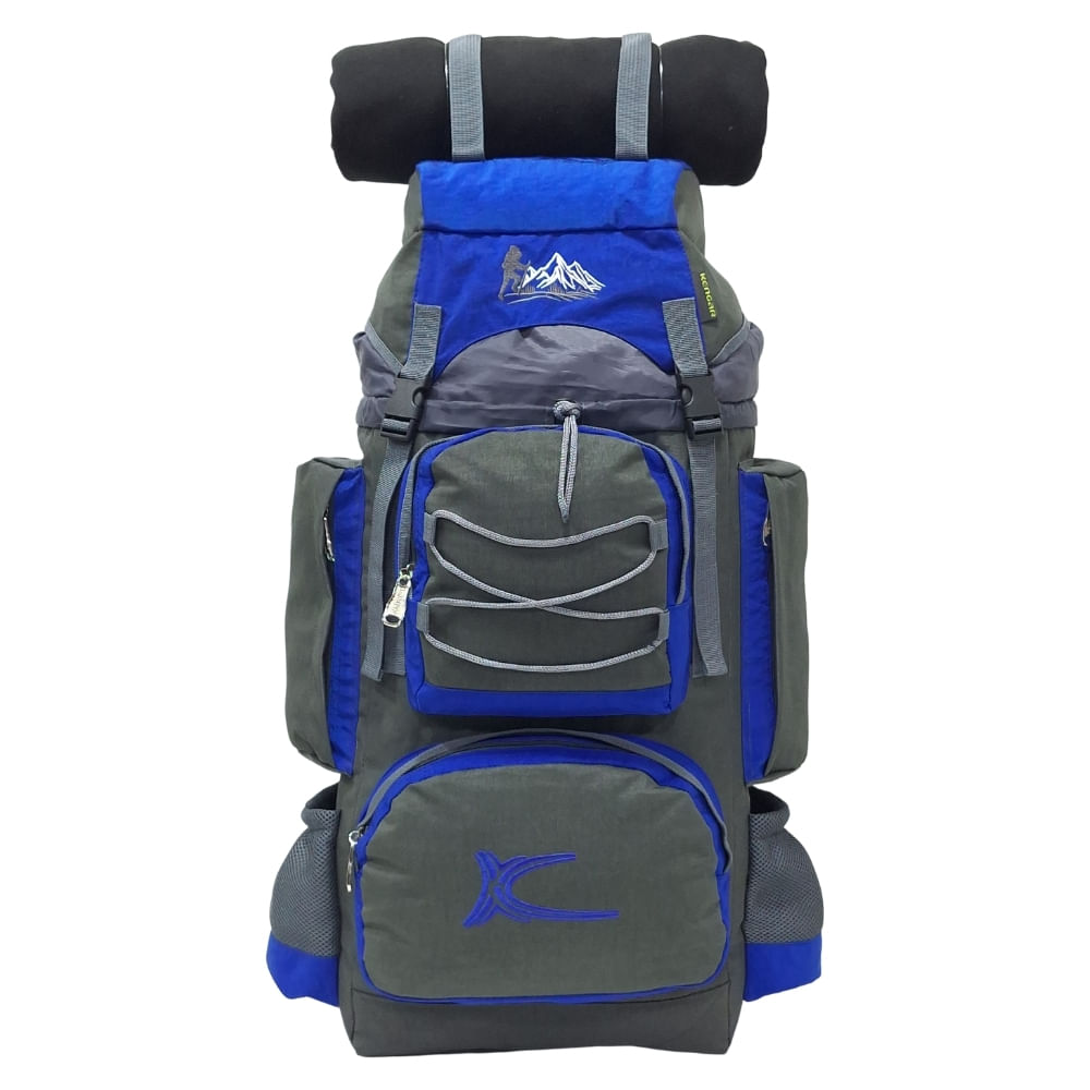 Mochila Campera Kengar Modelo N.3 Plomo - Azulino