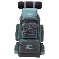 Mochila Campera Kengar Modelo N.3 Plomo - Verde Jade