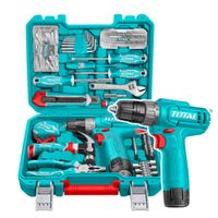 Kit de Herramientas 148 Piezas TOTAL con Taladro Inalámbrico 12V 20Nm THKTHP41487