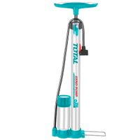 Inflador Manual de Pie TOTAL 38x500mm con Tanque y Manómetro 50mm TMPP3811