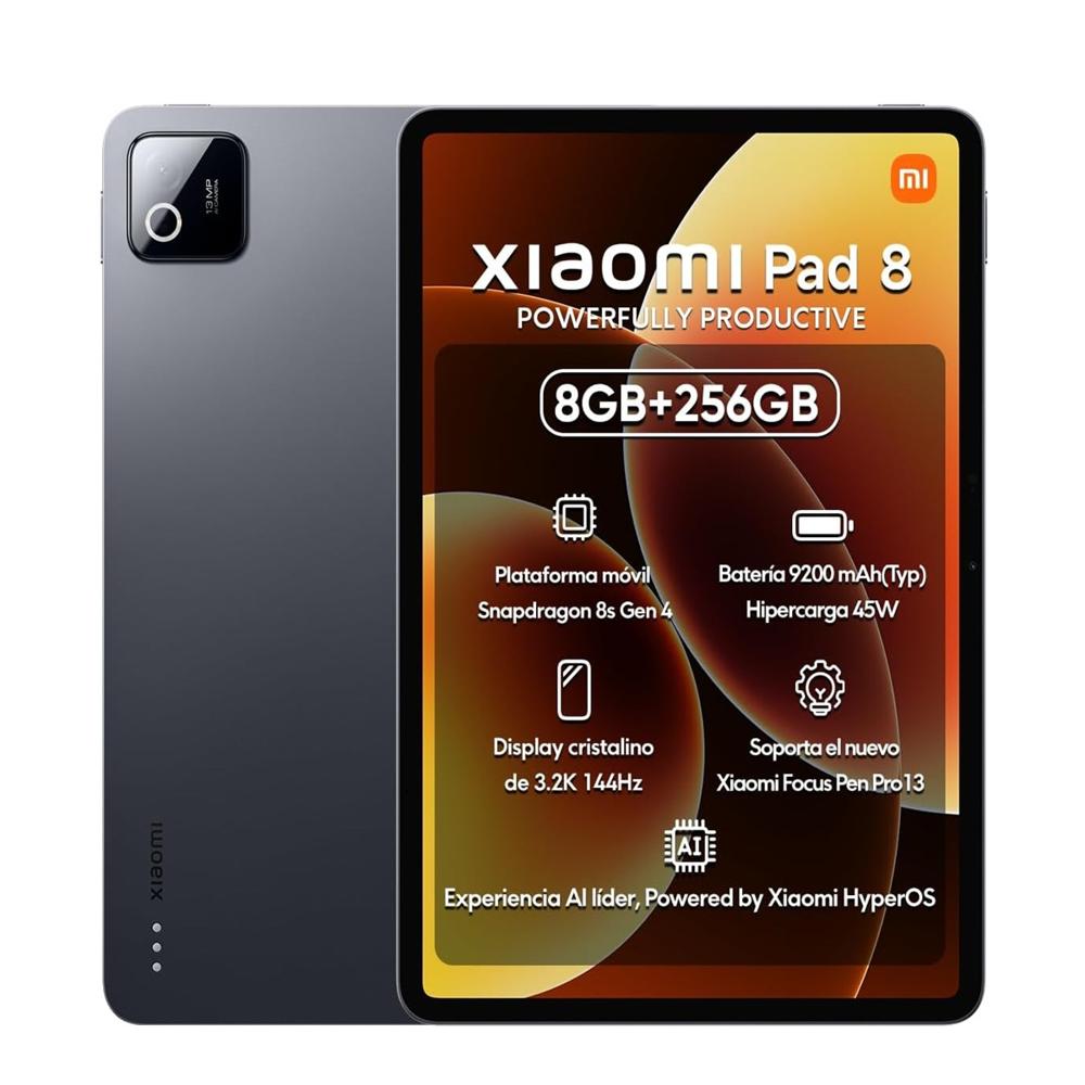 Tablet Xiaomi Pad 8 8GB RAM 256GB ROM 9200mha 45W - Gris