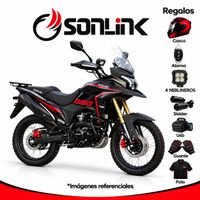 Moto Sonlink SL250-GY7 Adventure 250cc Negra - 6 Velocidades. Motor 15.4 HP