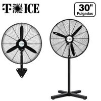 Ventilador Industrial T Ice MFJ C75F 30 Pulg BLDC 2 en 1 Pared y Pedestal 140W Negro