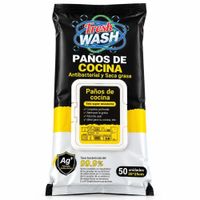 Paños Húmedos Antibacteriales Fresh Wash para Cocina Antigrasa 50 Unidades