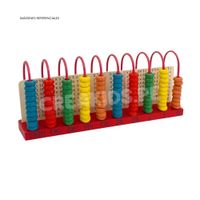 Ábaco de Madera Educativo 10 Columnas para Aprender Matemáticas