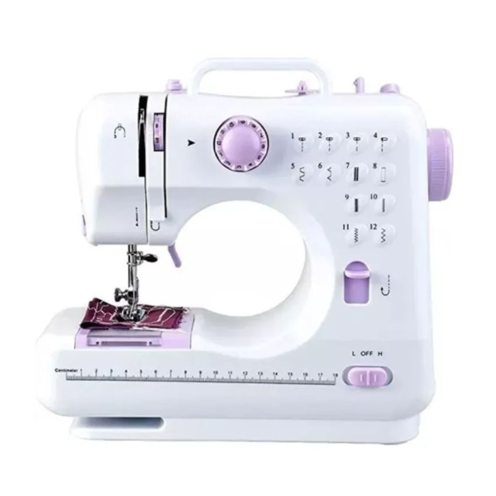 Maquina Portátil De Coser Con 12 Puntadas Incorporadas Color Blanco