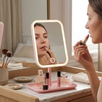 Espejo de Maquillaje 3 tonos de luz Recargable Tactil