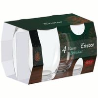 Set de Vasos de Bebida CRISTAR 4pzas