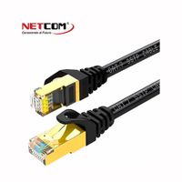 PATCH CORD ETHERNET CAT7 SSTP DE 2 METROS 10GBPS 23AWG NEGRO NETCOM