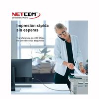 CABLE USB TIPO A 2.0 A USB TIPO B IMPRESORA DE 1.80 METROS FORRADO EN NYLOM NETCOM