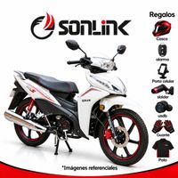 Moto Sonlink SL110-S Blanco 110 cc 6.4 HP semiautomática y Luz Led