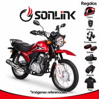 Moto Sonlink Urbana SL200-A4 200CC 13.5HP 5 Vel. USB Sliders Rojo