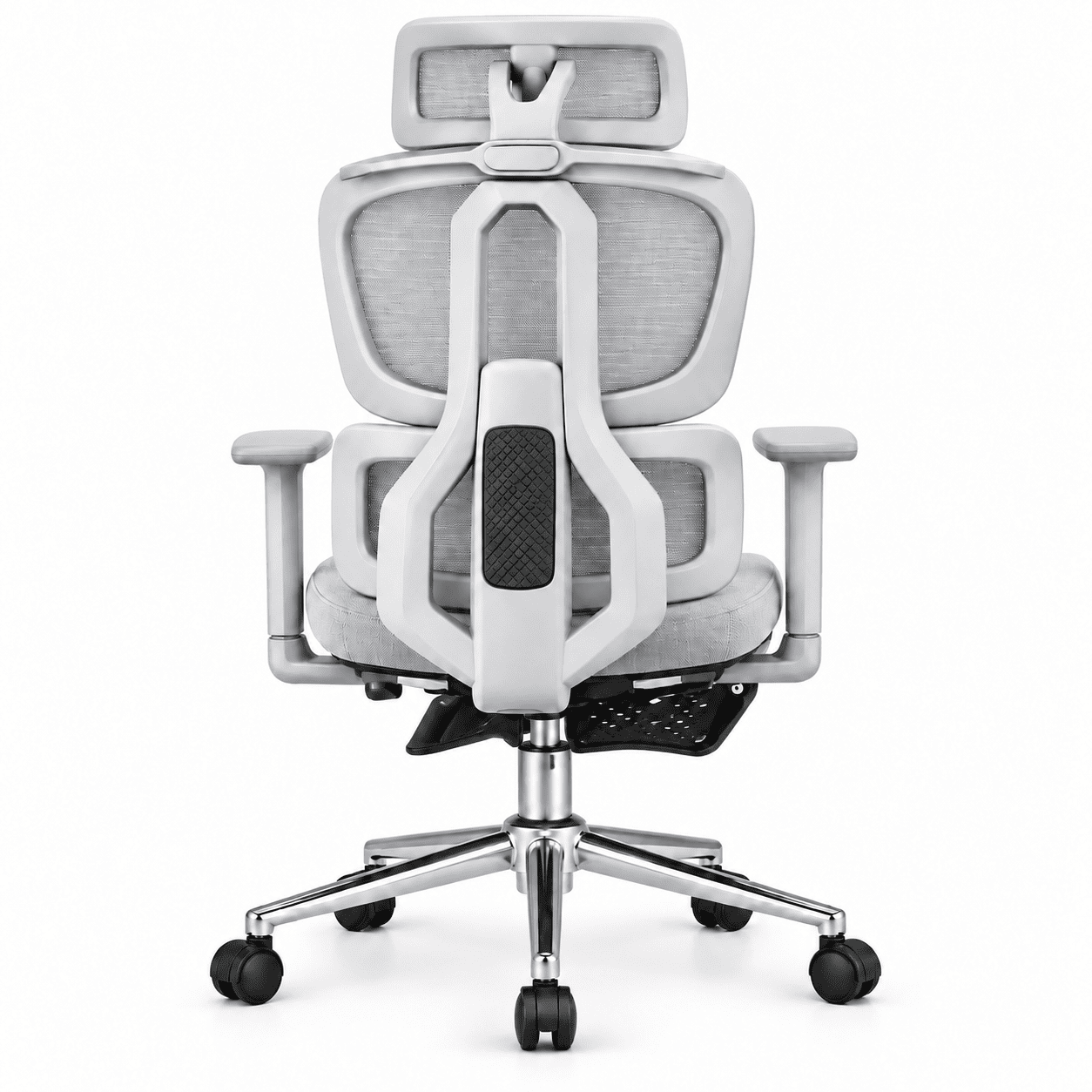 Silla Ergonómica Reclinable para Oficina con Soporte Lumbar y Reposacabezas Ajustable Gris