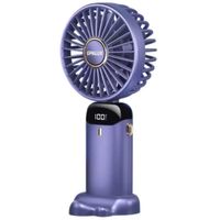 Ventilador recargable con soporte para celular azul Opalux OP-HF36-AZ