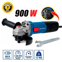 Amoladora Esmeril Angular 4.5 Dongcheng DSM21-115E 900W 11800rpm Velocidad Variable