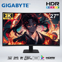 MONITOR GAMER CURVO GS27QCA QHD 27'' VA 180HZ 1MS 1500R HDR READY