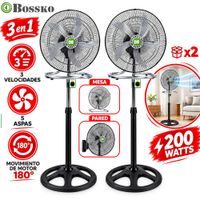 Ventilador 3 en 1 BK-8219VI/NG De 18"" 200 Watts caja de 2Unidades