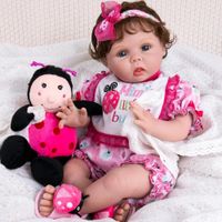 MUÑECA BEBÉ REBORN AORI NIÑA CUERPO DE TELA 55 CM