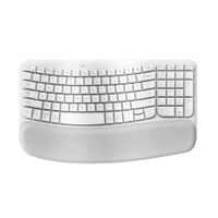 Teclado Logitech Wave Keys Ergo Wireless Spa - Blanco