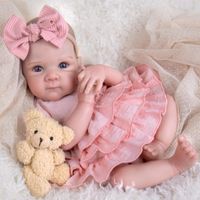 MUÑECA BEBÉ REBORN AORI NIÑA CON KIT DE ALIMENTACIÓN 50 CM