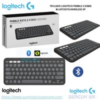 TECLADO LOGITECH PEBBLE 2 K380S BLUETOOTH WIRELESS SP GRAPHITE