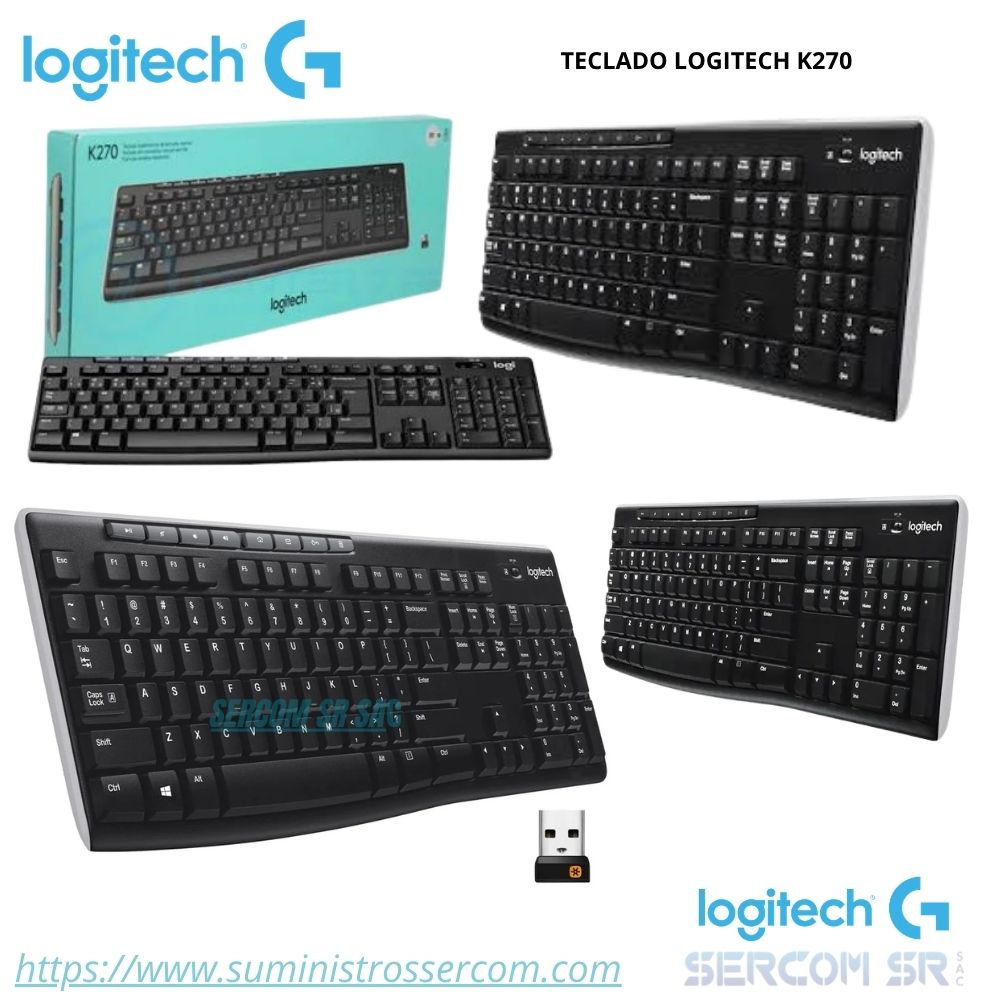 TECLADO LOGITECH K270 WIRELESS UNIFYING USB SP BLACK
