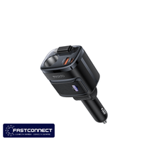CARGADOR DE AUTO YESIDO Y76 DE 75W CARGA RÁPIDA PD CON CABLE USB-C RETRÁCTIL Y 3 PUERTOS