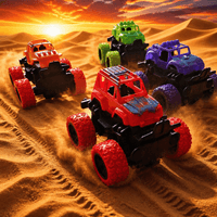 PACK DE 4 CARROS 4X4 TODOTERRENO DIVERSIÓN A TODA VELOCIDAD