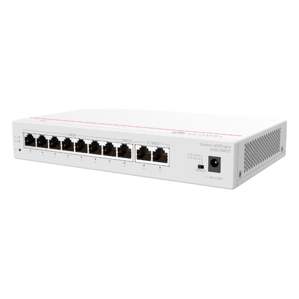 Router Multiservicio Huawei eKitEngine S380-S8P2T 8 LAN PoE 124W 2 WAN Gigabit Blanco