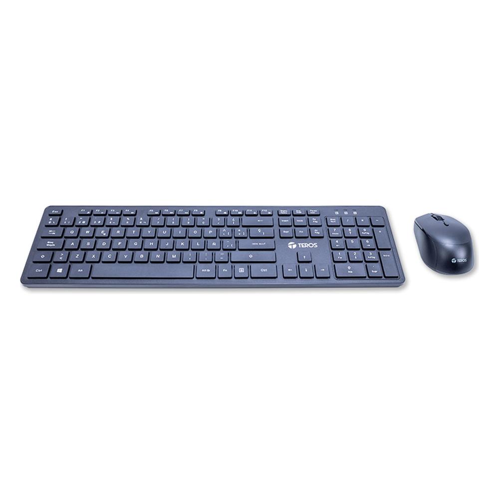 Combo Teclado y Mouse Inalámbrico Teros TE-5013S 2.4 GHz Español Negro