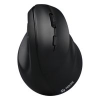 Mouse Vertical Inalámbrico Teros TE-5169N Bluetooth 2400 DPI Negro
