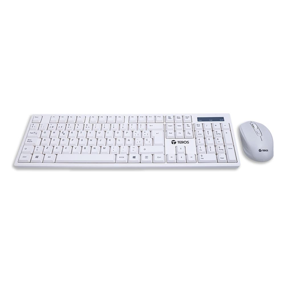 Combo Teclado y Mouse Inalámbrico Teros TE-5016S Español Blanco