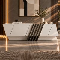 Aparador Boyer con frentes inclinados Color Blanco TU MESITA Canto Delgado