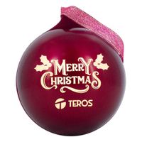 Parlante Bluetooth Navideño Teros TE-6018R 5W Esfera Decorativa Luz LED Rojo